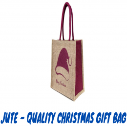 JUTE CHRISTMAS GIFT BAG